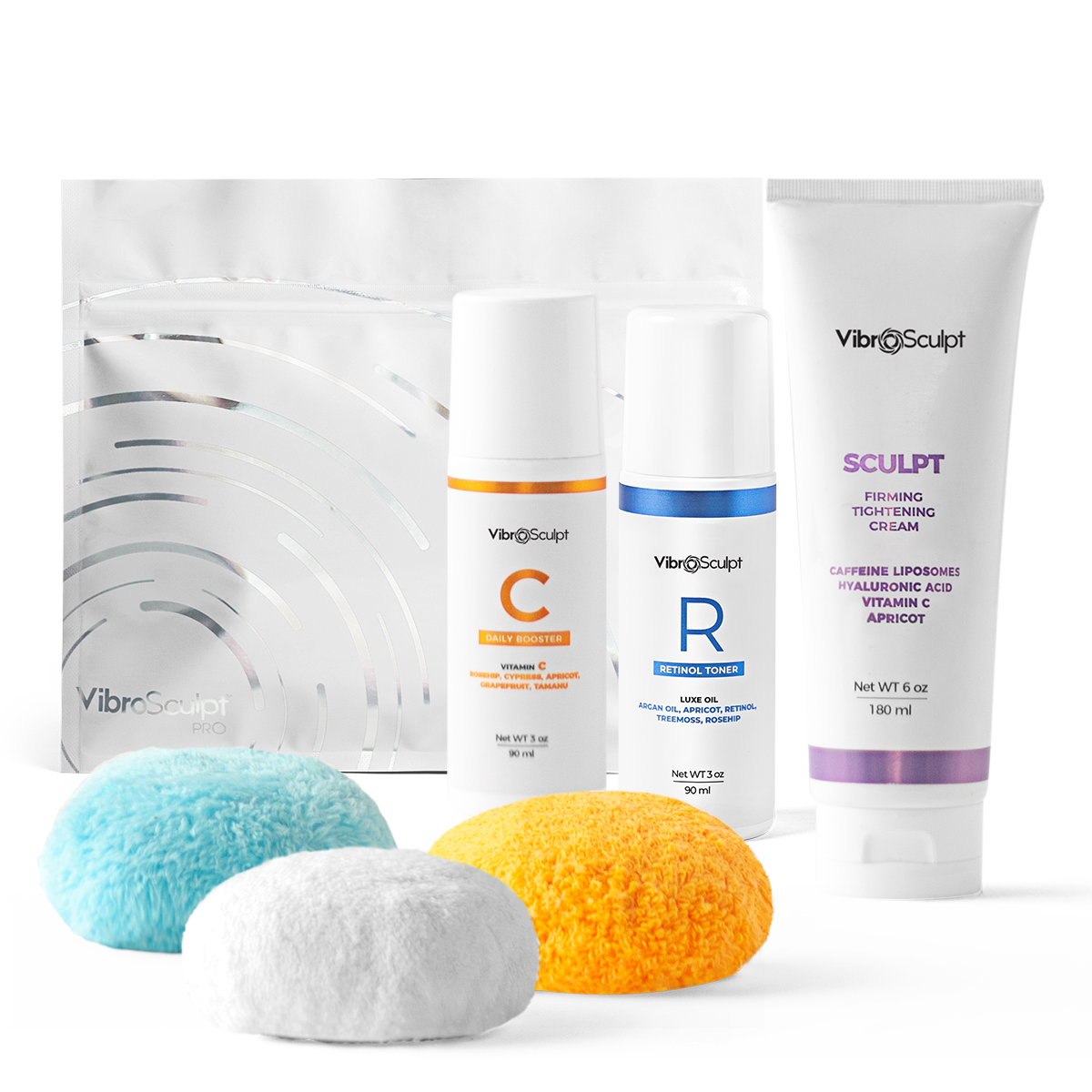 Beauty Pads + VIT C + Retinol Toner + Sculpt Gel